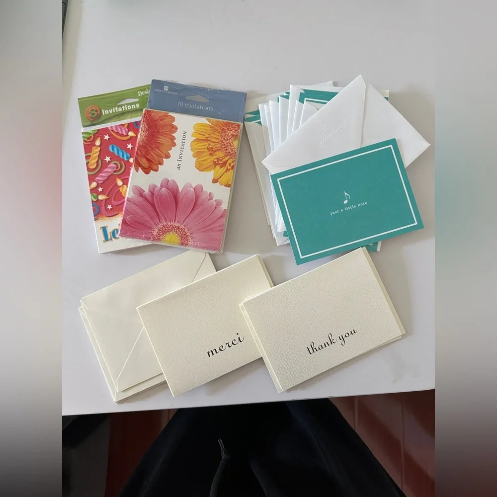 Cards, invitations, note cards and thank you cards